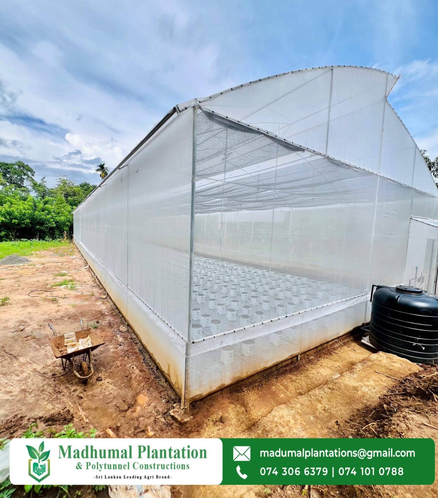 4000 sqft polytunnel project